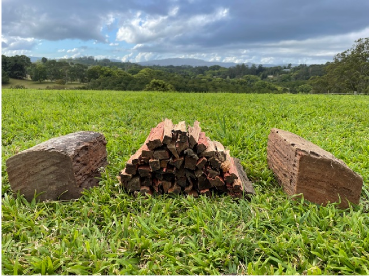 Double split season firewood